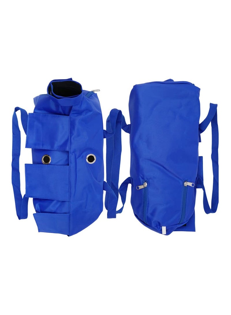 Restraint Bag for Claw Care Nail Trimming Anti-Scratching Grooming Bag for Cats Medical Examination(Blue-M) - Image 2