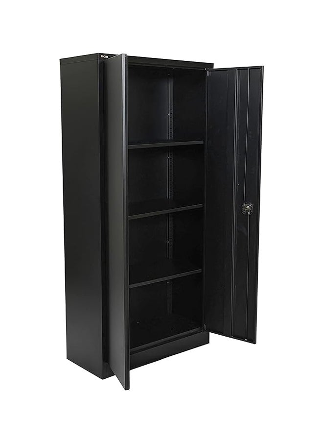 RIGID - Steel Office Cupboard Black 180x85x40cm - Image 1