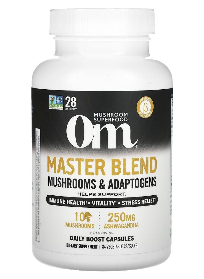 Om Mushrooms Master Blend 84 Vegetable Capsules