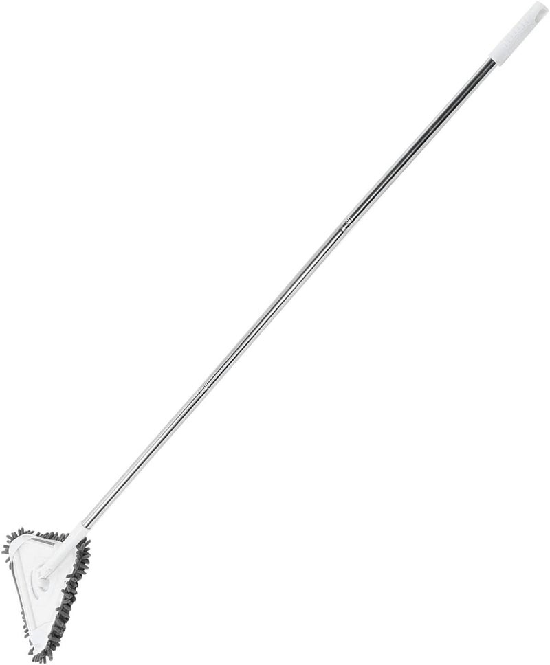 Multi Functional Window Cleaner with Detachable Rod, Glass Wiper and Floor Cleaner, 360 Degree Rotatable Triangular for Ceiling Wall Glass, Includes 3 Stainless - Image 4