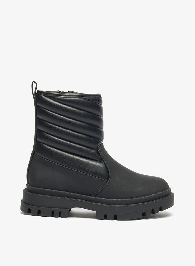 Little Missy  Girls Little Missy Quilted Boots with Zip Closure for Women | Best Price UAE