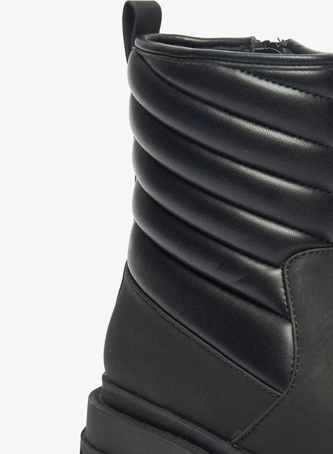 Little Missy  Girls Little Missy Quilted Boots with Zip Closure for Women | Best Price UAE