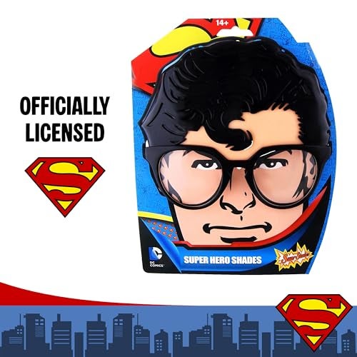 Sun-Staches Clark Kent Costume Glasses | DC Comics Superman Accessory | UV 400 | One Size Fits Most - Image 3