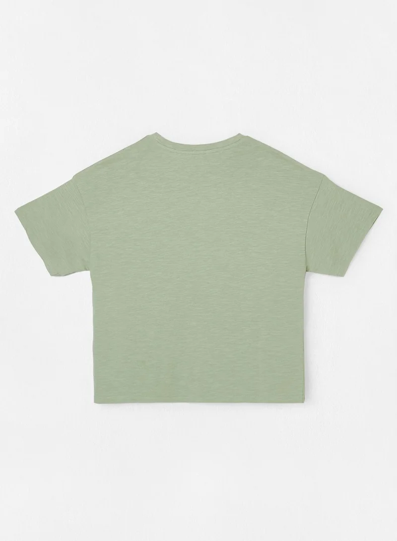 MANGO Youth Slogan Print T-Shirt