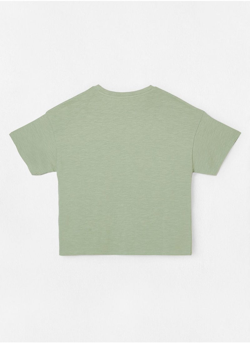 MANGO - Youth Slogan Print T-Shirt - Image 1
