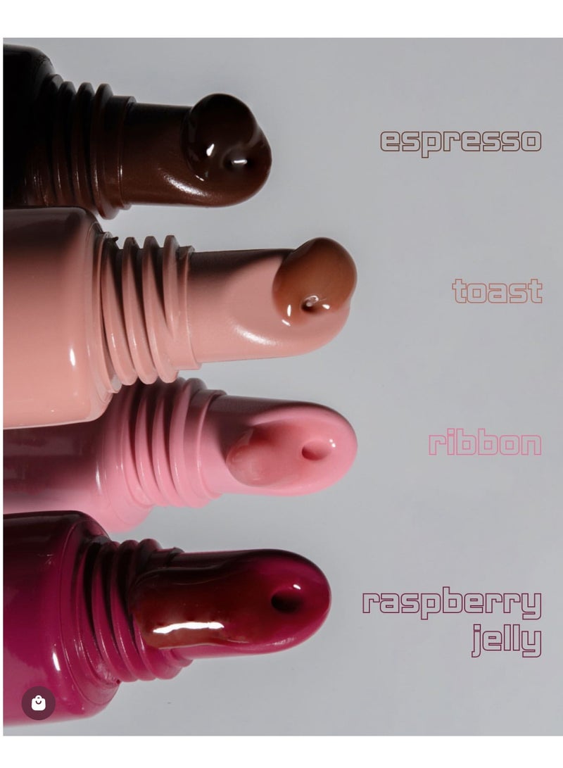 رود حافظة هاتف محمول بسيطة لاصقة لدعم الشفاه، حافظة مطاطية لملمع الشفاه للهاتف المحمول، أحمر شفاه مرطب لدعم الشفاه (إسبرسو) - Image 4