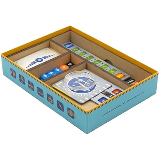 The Broken Token Sky Team Compatible Board Game Organizer  Wooden Game Organizing Box with Multiple Trays - Image 3