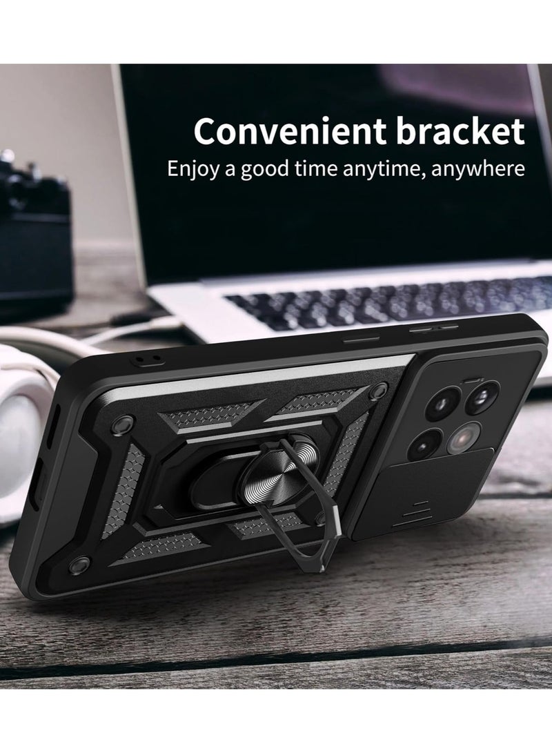 [1+2 Sets] For OnePlus 13R 5G Case & Screen Protector Slide Camera Cover with Magnetic Car Mount 2 Pieces Tempered Glass Screen Protector - Image 3