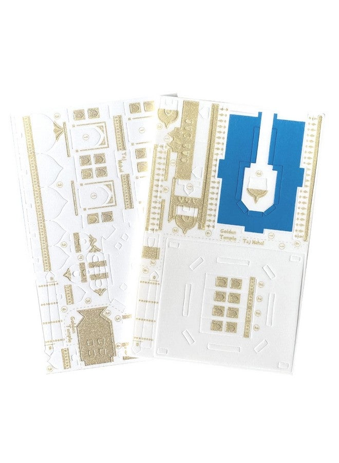 إيماجيميك مجموعة بناء معالم الهند - تاج محل والمعبد الذهبي للأولاد والبنات من إيماجيماكي، مناسبة للأطفال من سن 5 سنوات فما فوق، قطعتان - Image 2