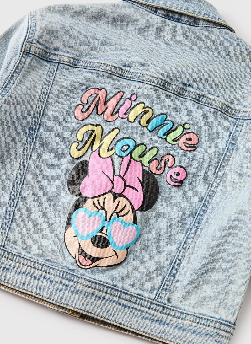 Matalan Girls Minnie Mouse Denim Jacket