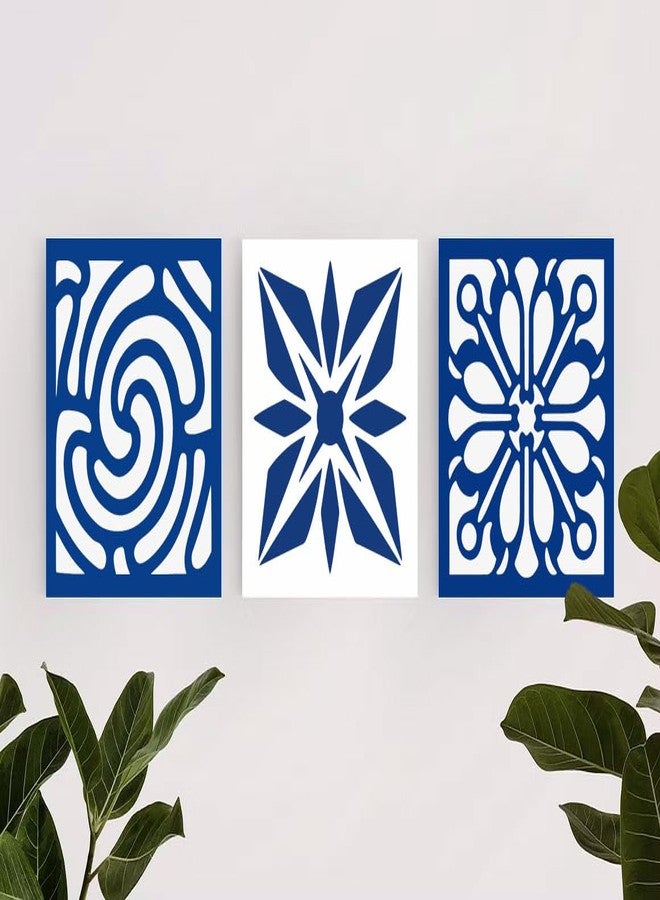 neglex 6 Pack Tile Stencil Set (8X8 Inch), Tile Stencil Pattern, Use As Floor Stencils Or Wall Stencils, Reusable Stencils for Painting Floor Furniture Canvas - Image 5