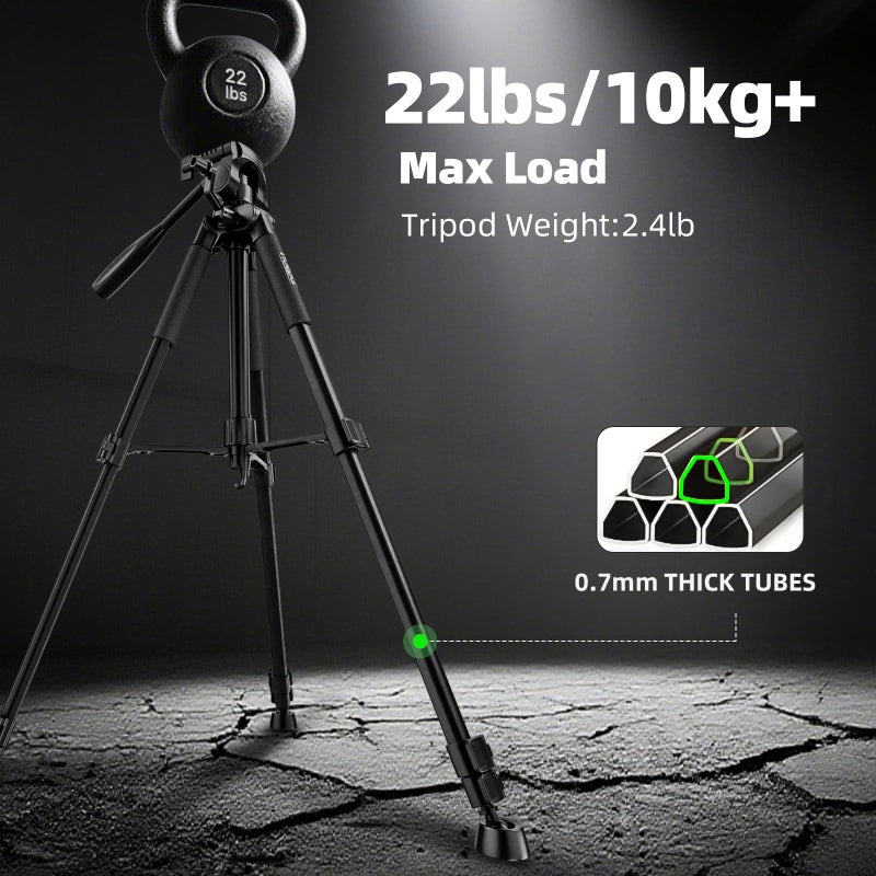Huepar Tripod 50-inch Extendable Height Tripod Use with Laser Level, Point Lasers, Lazer Distance Measures, 1/4" and 5/8" Thread Mount for for Varieties Tools, Outdoor and Indoor T13A - Image 4