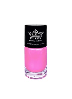 PUEEN PUEEN Rocking Metallic Nail Polish For Nail Stamping Big 5-FREE Formula Nail Color Lacquer (606 Pink ladies)-BH000579 