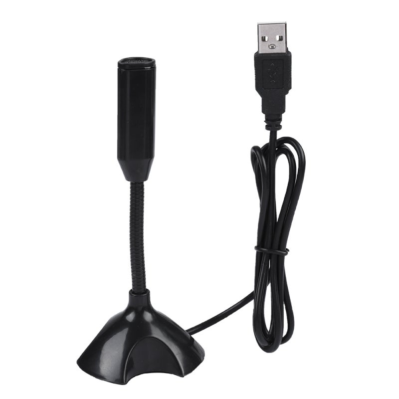 ميكروفون مكثف USB مكتبي - ميكروفون مكتبي عالي الحساسية مع حامل مرن لتسجيل الكمبيوتر - Image 1
