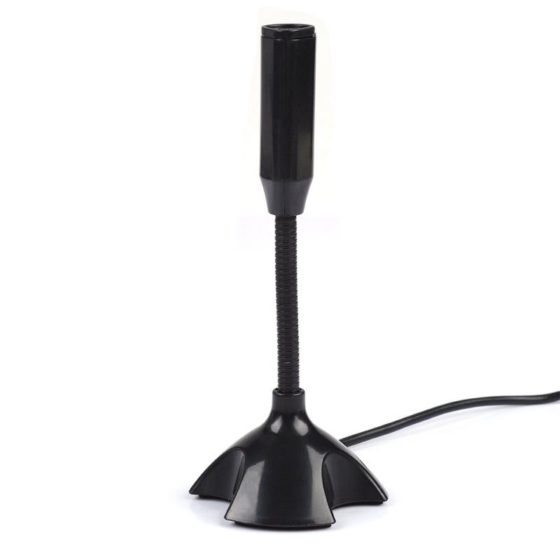 ميكروفون مكثف USB مكتبي - ميكروفون مكتبي عالي الحساسية مع حامل مرن لتسجيل الكمبيوتر - Image 4
