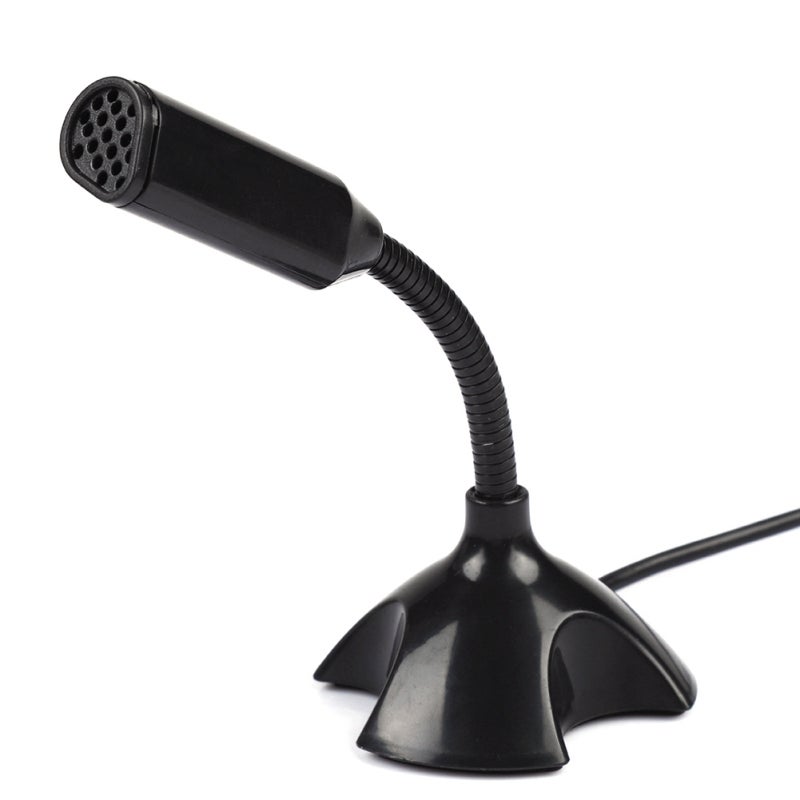 ميكروفون مكثف USB مكتبي - ميكروفون مكتبي عالي الحساسية مع حامل مرن لتسجيل الكمبيوتر - Image 3