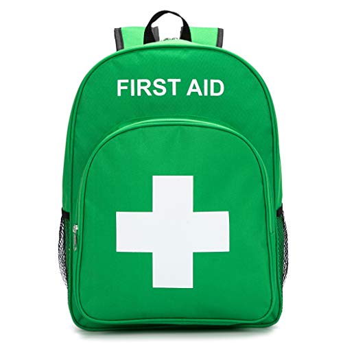 Jipemtra Red Emergency Bag First Aid Backpack Empty Medical First Aid Bag Treatment First Responder Trauma Bag for Camping Cycling Hiking Daycare Outdoors (Green) - Image 2