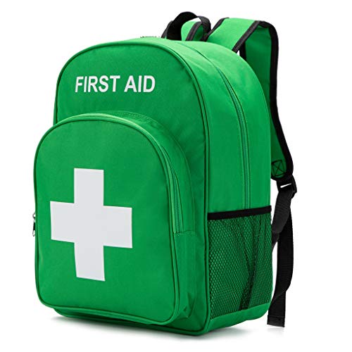 Jipemtra Red Emergency Bag First Aid Backpack Empty Medical First Aid Bag Treatment First Responder Trauma Bag for Camping Cycling Hiking Daycare Outdoors (Green) - Image 1
