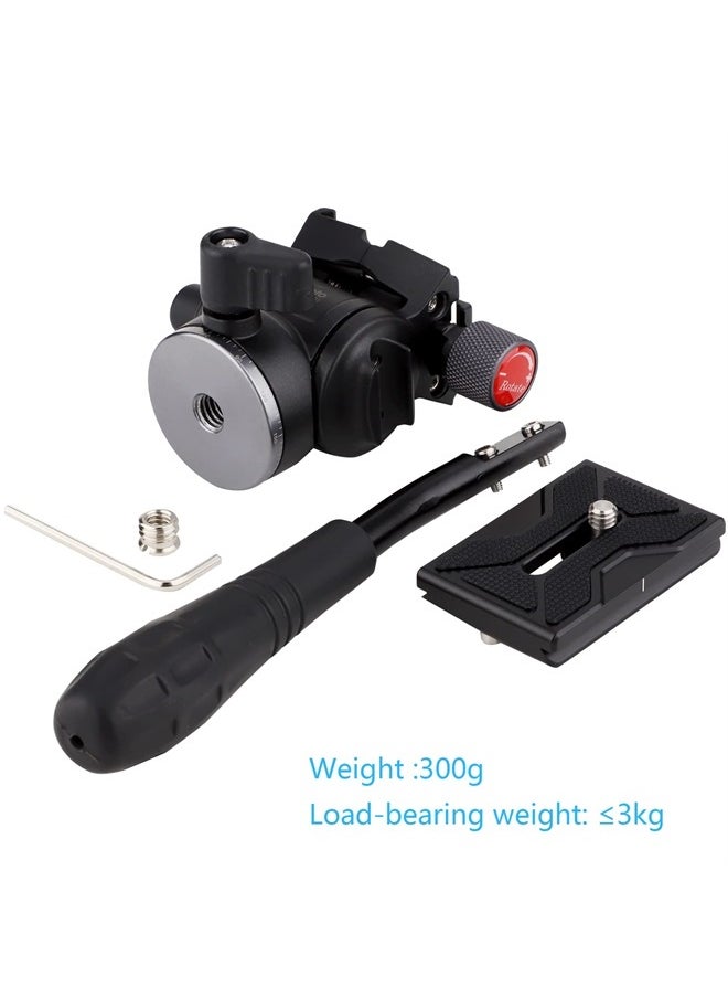 Leftfoto - LEFTFOTO Mini Tripod Fluid Head,2 Way Fluid Head with Arca System Quick Release Plate,for DSLR Cameras and Video Cameras - Image 1
