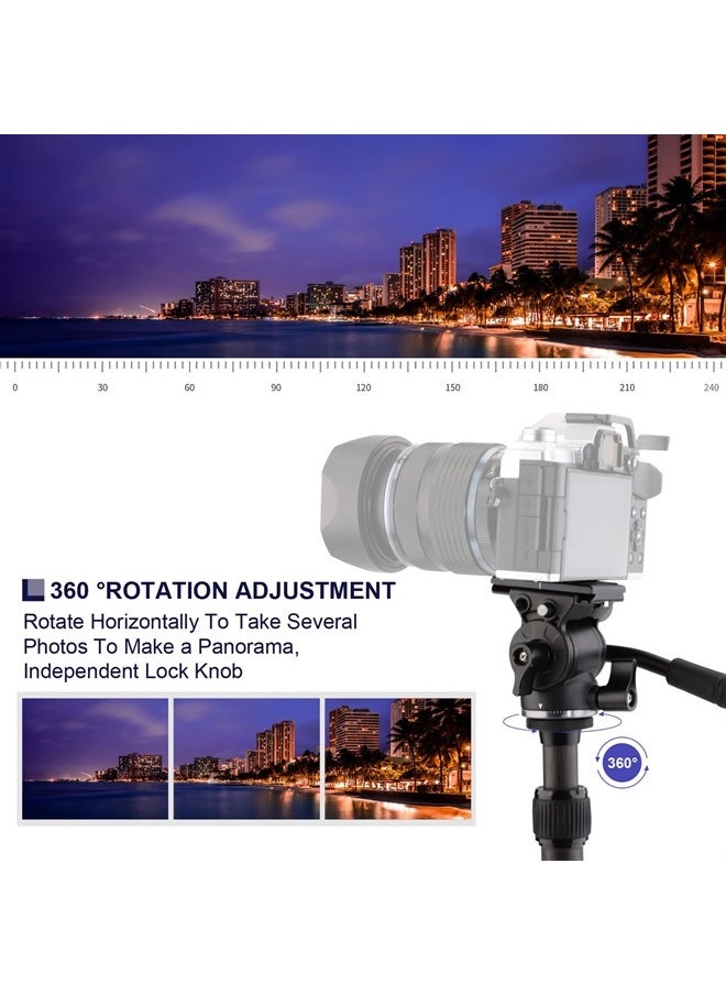 Leftfoto - LEFTFOTO Mini Tripod Fluid Head,2 Way Fluid Head with Arca System Quick Release Plate,for DSLR Cameras and Video Cameras - Image 1