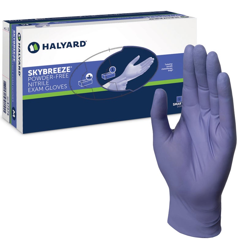 HALYARD SKYBREEZE Nitrile Exam Gloves, Powder-Free, 3.5 mil - Image 1