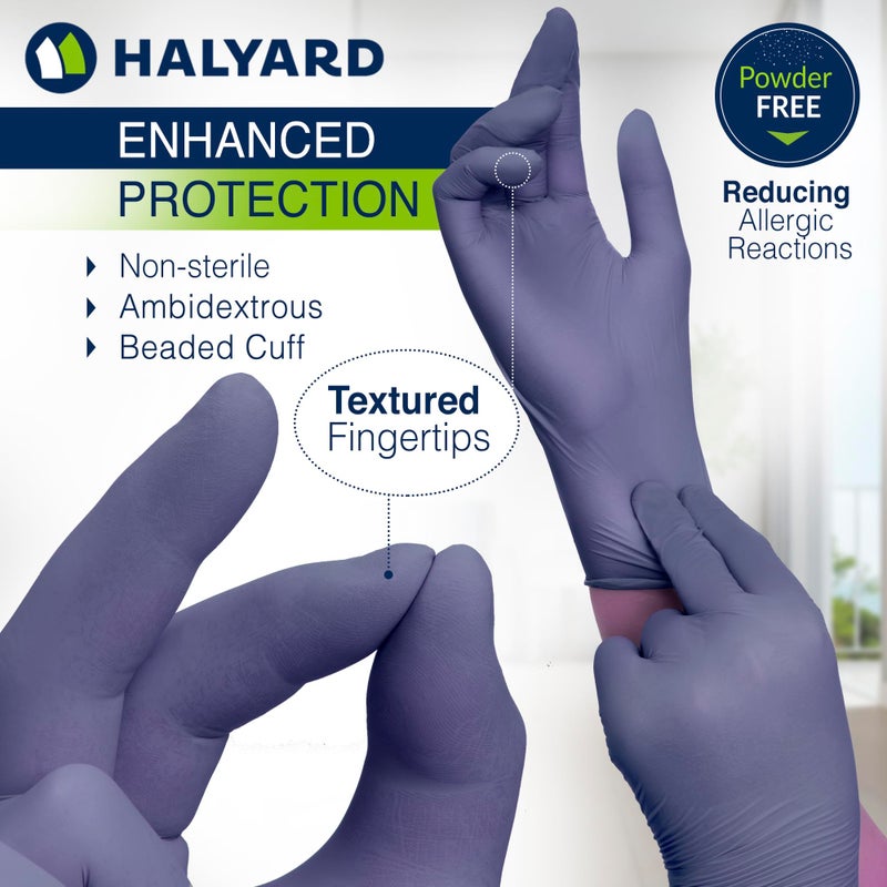HALYARD SKYBREEZE Nitrile Exam Gloves, Powder-Free, 3.5 mil - Image 2