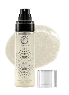 gold glow makeup fixer spray 100ml long lasting setting spray for face lightweight non greasy infused with aloe vera extracts