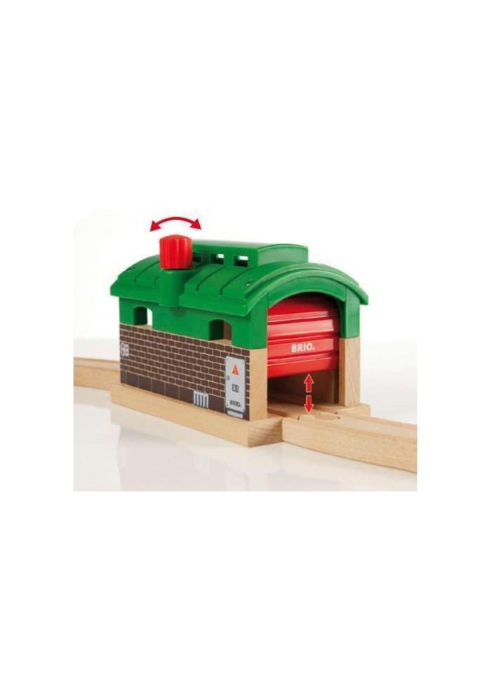 BRIO World 33574 Train Garage with Rolling Door - Wooden Toy for Kids Ages 3 and Up - Image 4