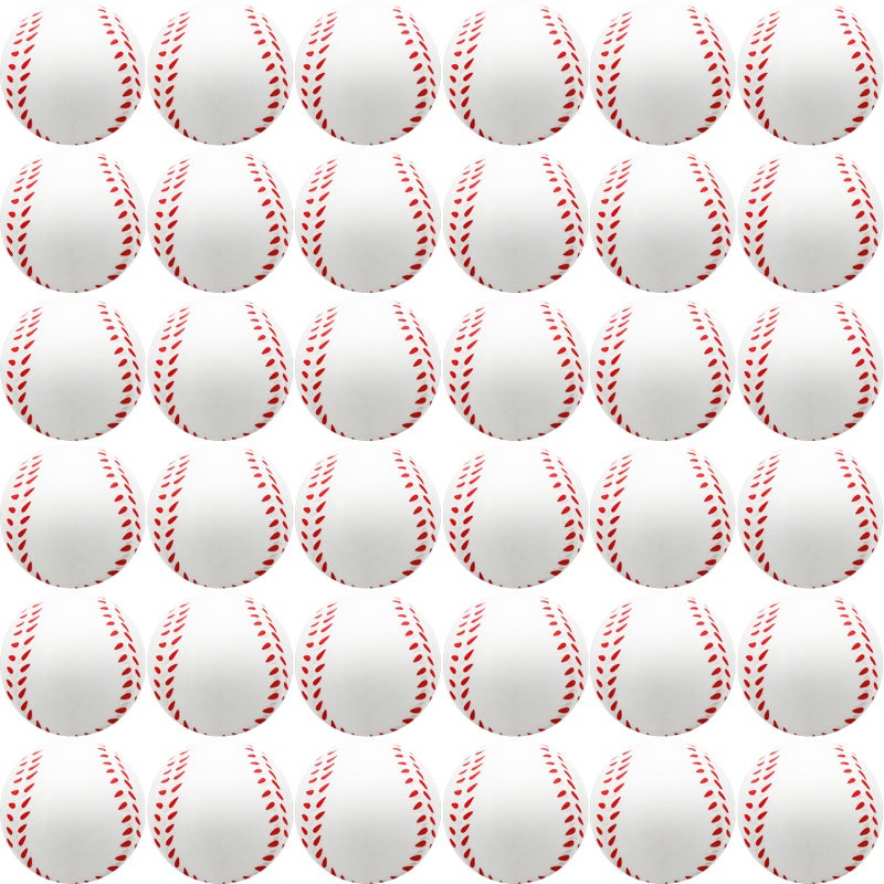 Oleitodh 60 Pcs Baseball Stress Ball 25 Inch Mini Squeeze Foam Baseball Bulk Baseballs Squishy Balls for Kids Relaxable Sports for Themed Party Favors Decoration Anxiety Relief - Image 3