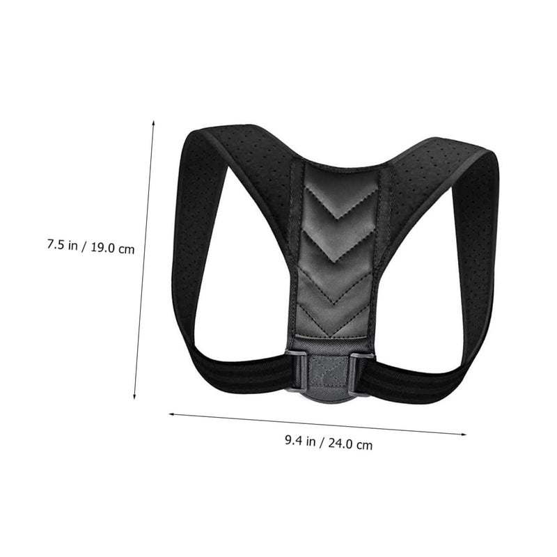 Adjustable Posture Corrector Belt For Sitting Support Back Brace Hunchback Correction Breathable Black - Image 3