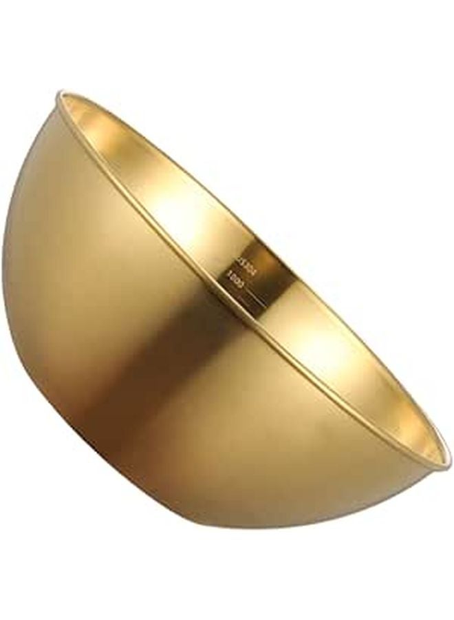 Stainless Steel Mixing Bowl 19Cm Gold Large Kitchen Vegetable Wash Basin - Image 1