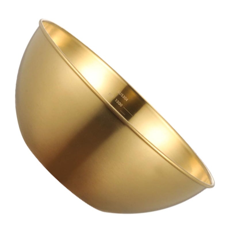 Stainless Steel Mixing Bowl 19Cm Gold Large Kitchen Vegetable Wash Basin - Image 2