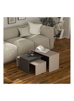 Mourah Home Kanta Coffee Table - Light Mocha/Dark Grey/Light Mocha - 2 Years Warranty  - Image 1
