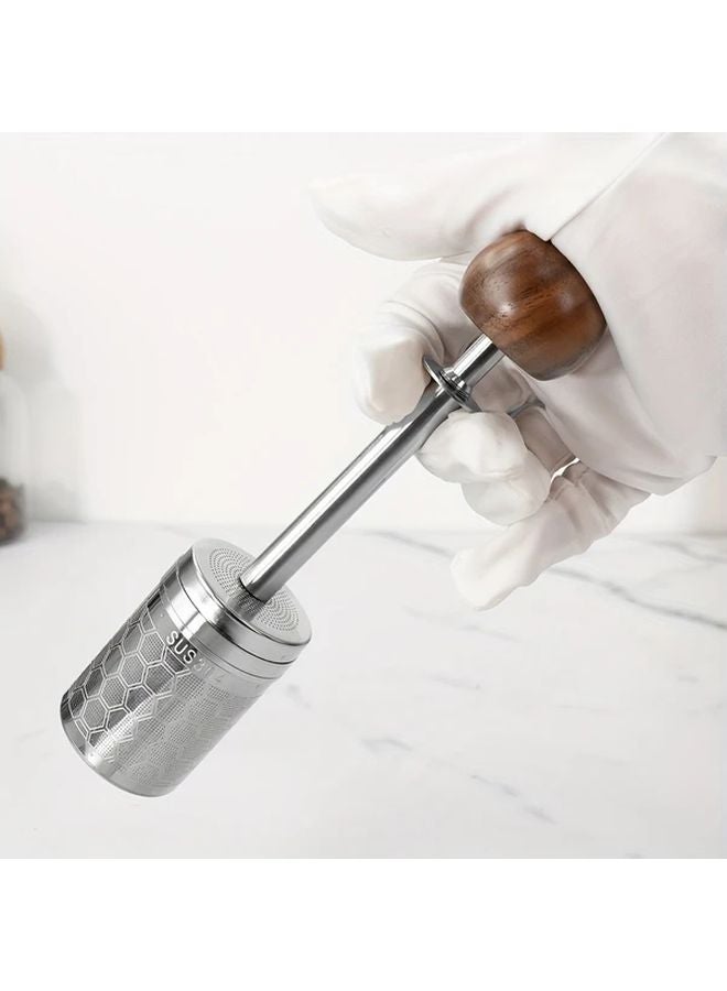 مكبس ترشيح محمول من الفولاذ المقاوم للصدأ، قابلة لإعادة الاستخدام بدون ورق، 1 قطعة، مكبس فرنسي صغير للقهوة والشاي - Image 2