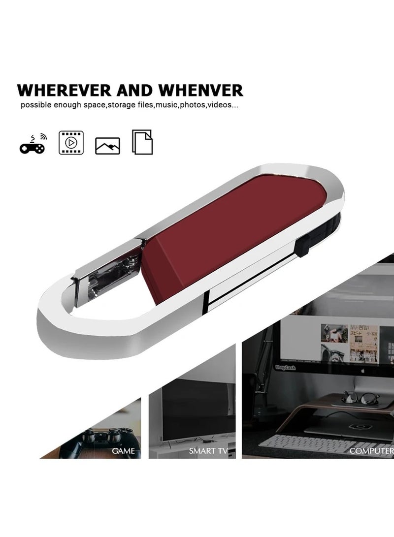 AROAQ USB Flash Drive, Portable Metal Thumb Drive with Keychain, USB 2.0 Flash Drive Memory Stick, Convenient and Fast Pen Thumb U Disk for External Data Storage, (1pc 128GB Black) - Image 3