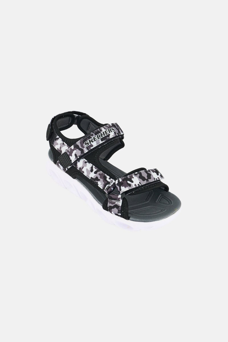 SKECHERS Kids Boy Lights Hypo-Splash Velcro Closure Camouflage Sandal, Multicolor - Image 1