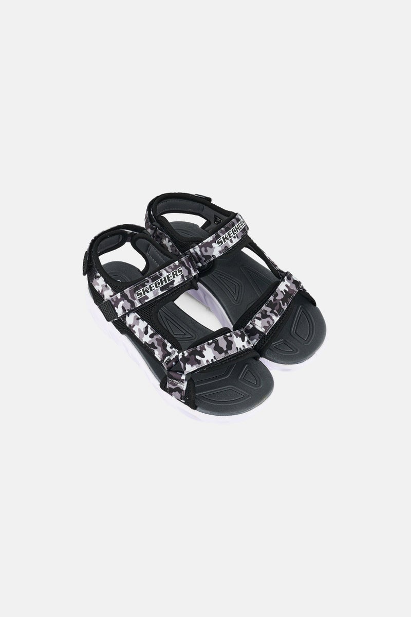 SKECHERS Kids Boy Lights Hypo-Splash Velcro Closure Camouflage Sandal, Multicolor - Image 2