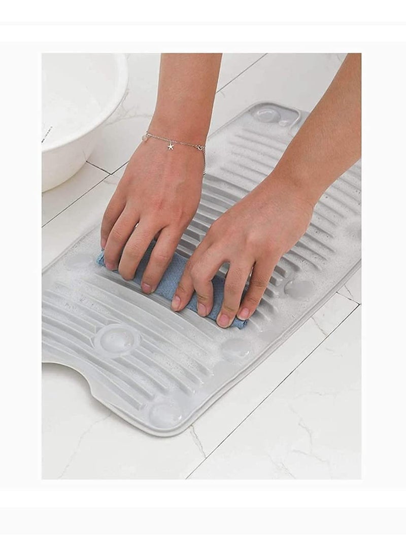 Gitesh Gitesh Foldable Portable Silicone Antislip Mini Travelling Housing Washing Cleaning Laundry Pad Board Mat for Shoe Clothes Mop Multicolor  - Image 2