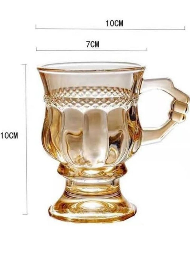 Blink Max 6-Piece Glass Mug Set for Serving Tea, Coffee, and BeveragesHigh-quality material – durable and long-lastingCalm herbal design – comfortable and elegant feel6 mugs – suitable for family - Image 5