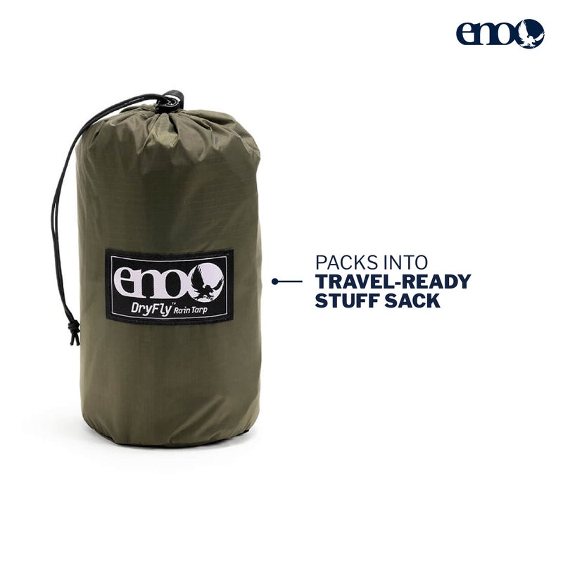 Eno ENO, Eagles Nest Outfitters DryFly Rain Tarp, Ultralight Hammock Accessory  - Image 3