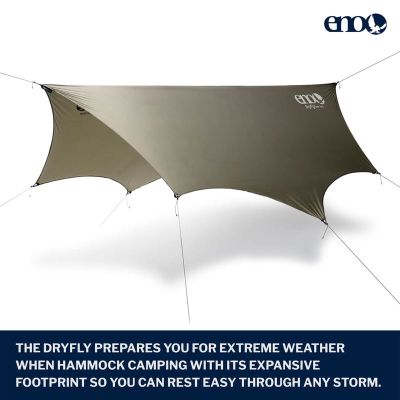 Eno ENO, Eagles Nest Outfitters DryFly Rain Tarp, Ultralight Hammock Accessory  - Image 2