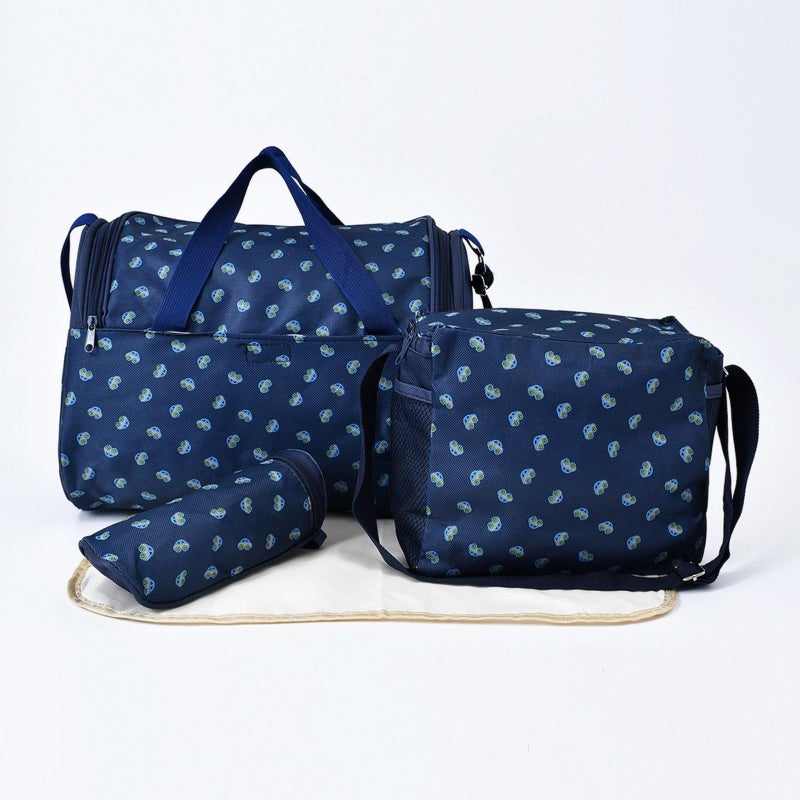 Oxford Fabric Baby Diaper Bag Set 4 Pieces Multifunctional For Travel Shopping Walks Color C - Image 5
