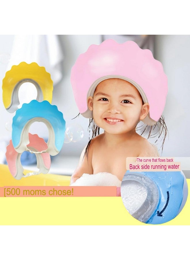 GDNK Baby Shower Cap Shower Cap for Kids 0-9 Years, Adjustable Silicone Cap with Eye & Ear Protection, Waterproof Bathing Hat for Washing Hair (Pink) - Image 4