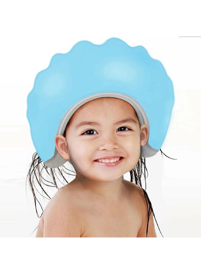 GDNK Baby Shower Cap Shower Cap for Kids 0-9 Years, Adjustable Silicone Cap with Eye & Ear Protection, Waterproof Bathing Hat for Washing Hair (Pink) - Image 1