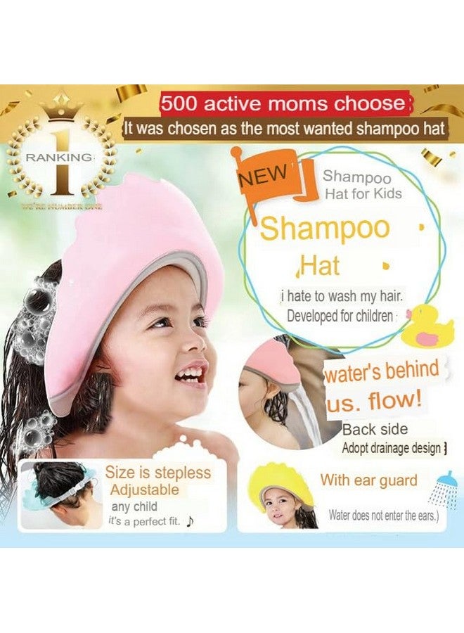 GDNK Baby Shower Cap Shower Cap for Kids 0-9 Years, Adjustable Silicone Cap with Eye & Ear Protection, Waterproof Bathing Hat for Washing Hair (Pink) - Image 5