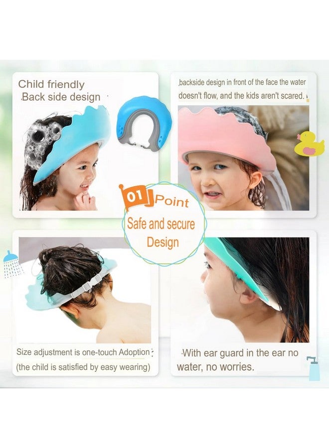 GDNK Baby Shower Cap Shower Cap for Kids 0-9 Years, Adjustable Silicone Cap with Eye & Ear Protection, Waterproof Bathing Hat for Washing Hair (Pink) - Image 3
