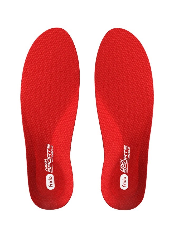 Frido Arch Sports Insole, Sports Shoe Insert, Injury Prevention, Proprietary Hi Per Foam Orthotic Inserts, Deep Heel Cup, Enhanced Stability (Pack of 1 Pair) - Image 1