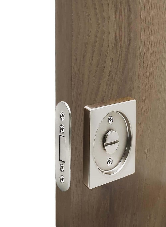 Volo Premium Square Indicator Turn Latch Bolt, Engaged and Vacant, Privacy Indicator with Screws and Brass Latch for Wash Room, Office Toilet, Trial Room, Hotel Bed Room Door (Sq- Satin) - Image 3