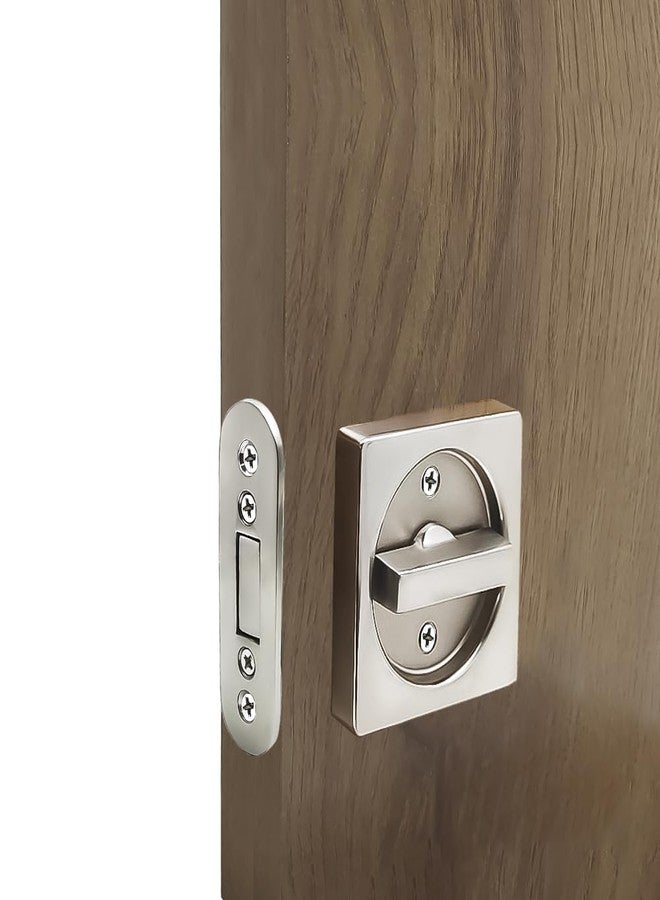 Volo Premium Square Indicator Turn Latch Bolt, Engaged and Vacant, Privacy Indicator with Screws and Brass Latch for Wash Room, Office Toilet, Trial Room, Hotel Bed Room Door (Sq- Satin) - Image 1