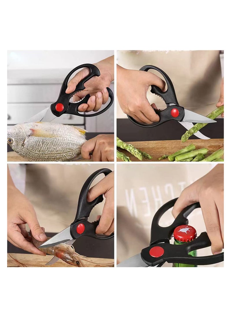 KASTWAVE - Kitchen Scissors Set, Kitchen Scissors with Sharp Stainless Steel Blades and Soft Handles, Include One Poultry Shears and Two Different Sizes of Cooking Scissors, Perfect Kitchen Partner - Image 1